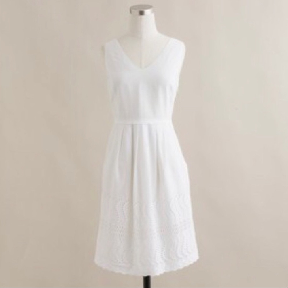 J. Crew white eyelet dress, Size 4